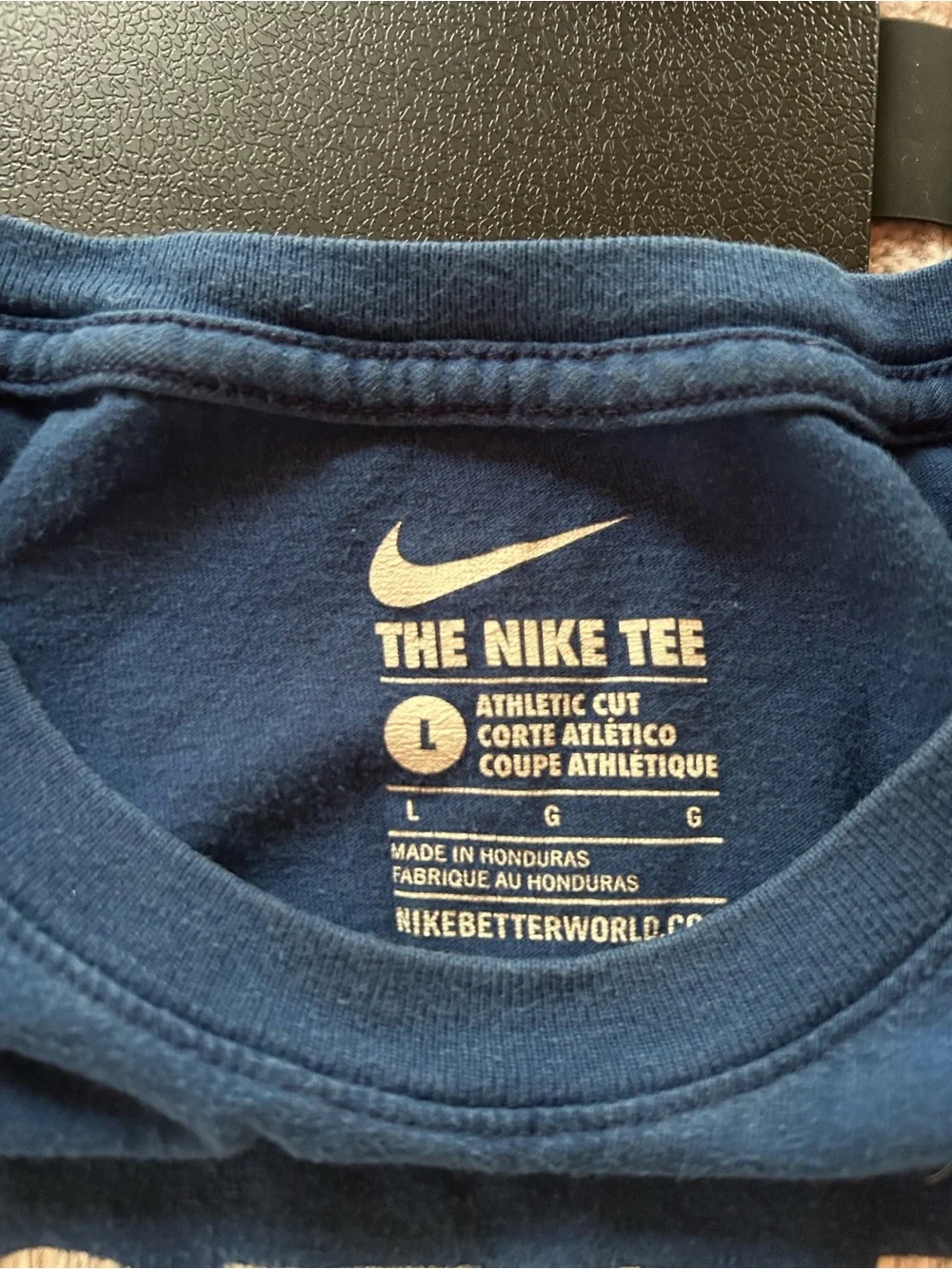 Nike Men's Navy Blue 'Football Never Stops' Short Sleeve Tee